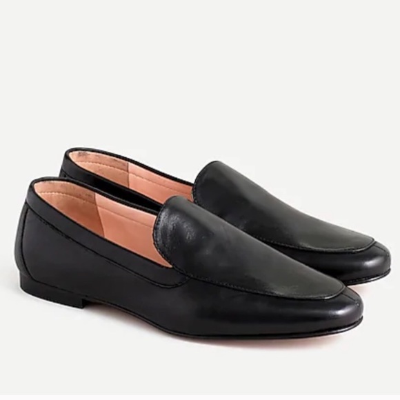 J. Crew | Shoes | J Crew Black Leather Cecile Smoking Slippers Flat | Poshmark